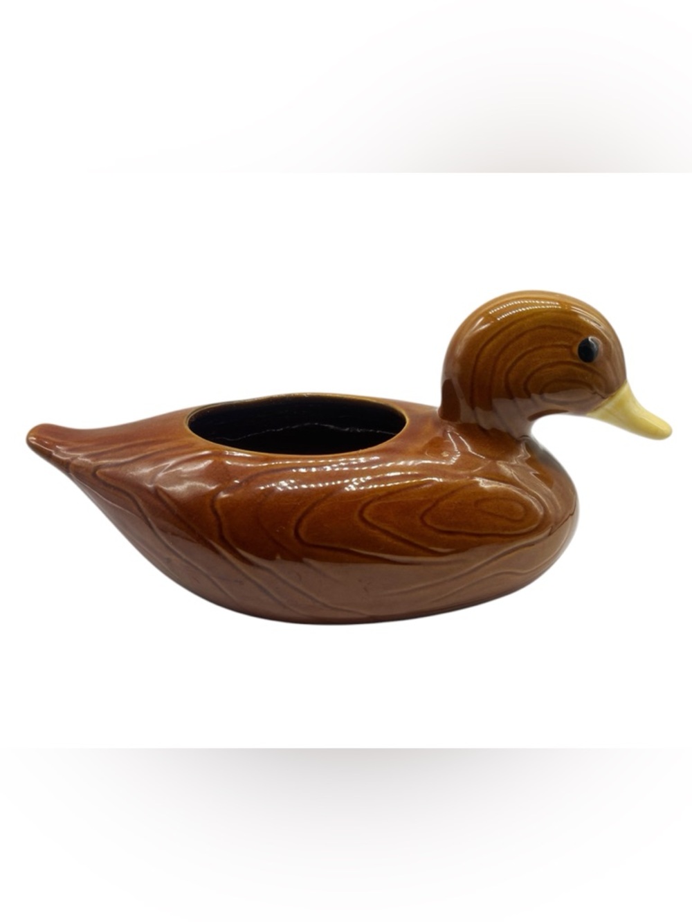 Rare Vintage Planter 1983 FTDA Duck Ceramic Planter Folk Art